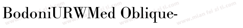 BodoniURWMed Oblique字体转换